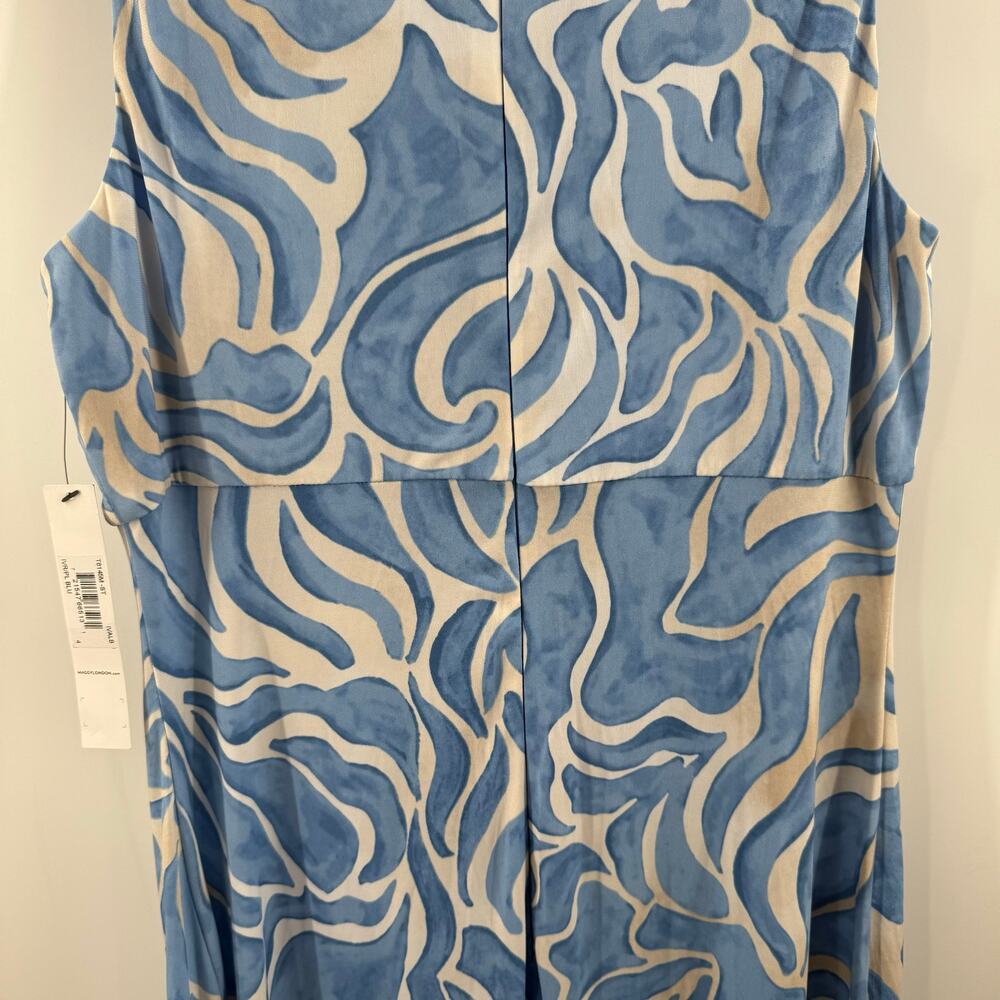 Maggy London Dress SZ 4 Maxi Blue Floral Sleeveless NWT Empire Waist Keyhole - Picture 11 of 16